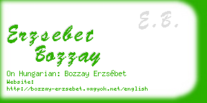 erzsebet bozzay business card