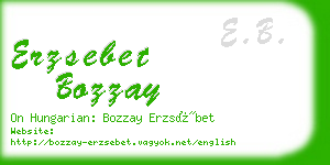 erzsebet bozzay business card